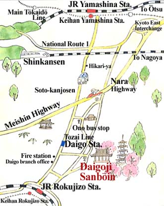 A Map Around Daigoji