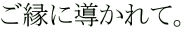 ご縁に導かれて。